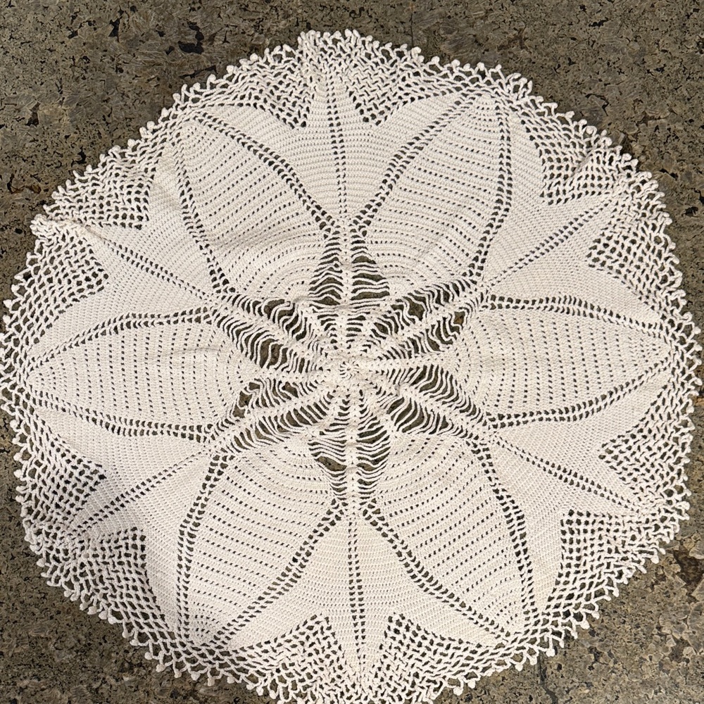 Elegant White Crochet Doily